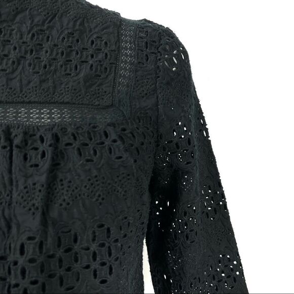 VINEYARD VINES NWT size Small Black Cotton eyelet embroidery top - Picture 6 of 12